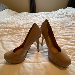 Nude platform heels